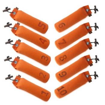 Firedog Dummy-Set aus 10 nummerierten Dummys Orange | 500g